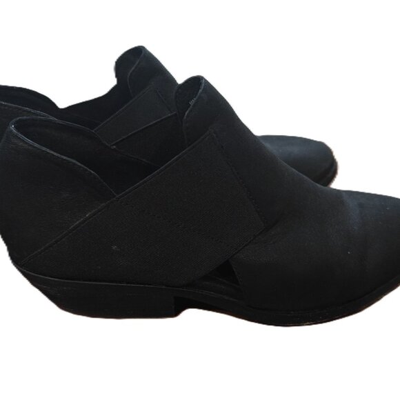 🖤 Eileen Fisher Black Leather Slip-On Shoes – Low Heel – Women’s Size 7 - Picture 2 of 5